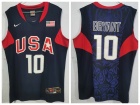 Dream Team Eight #10 Kobe Bryant Navy Blue Jersey