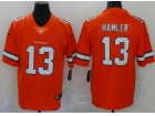 Denver Broncos #13 KJ Hamler Orange Color Rush Limited Jersey