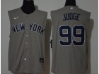 Nike New York Yankees #99 Aaron Judge Grey Vest Jersey