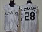 Nike Colorado Rockies #28 Nolan Arenado White Vest Jersey