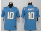 Womens Los Angeles Chargers #10 Justin Herbert Light Blue Vapor Limited Jersey