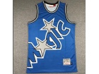 Orlando Magic #32 Shaquille O'Neal Blue Mitchell&Ness Big Face Jersey