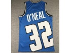 Orlando Magic #32 Shaquille O'Neal Blue Mitchell&Ness Big Face Jersey