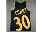 Golden State Warriors #30 Stephen Curry Black Mitchell&Ness Big Face Jersey