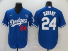 Nike Los Angeles Dodgers #24 Kobe Bryant Blue with KB Patch Jersey