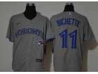 Nike Toronto Blue Jays #11 Bo Bichette Gray Flex Base Jersey