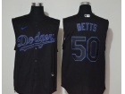 Nike Los Angeles Dodgers #50 Mookie Betts Black Vest Jersey