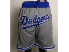 Los Angeles Dodgers Gray Just Don Throwback Baseball Shorts