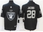 Oakland Raiders #28 Josh Jacobs Black Logo Limited Jersey