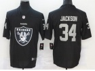 Oakland Raiders #34 Bo Jackson Black Logo Limited Jersey