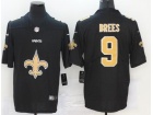 New Orleans Saints #9 Drew Brees Black Logo Limited Jersey