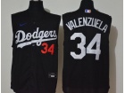 Nike Los Angeles Dodgers #34 Fernando Valenzuela Black Vest Jersey