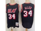 Miami Heat #34 Ray Allen Black Mitchell&Ness Jersey