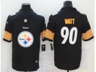 Pittsburgh Steelers #90 T.J. Watt Black Logo Limited Jersey