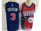 Philadelphia 76ers #3 Allen Iverson Red Fashion Jersey