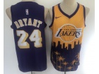 Los Angeles Lakers #24 Kobe Bryant Yellow Fashion Jersey