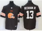 Cleveland Browns #13 Odell Beckham Brown Big Logo Limited Jersey