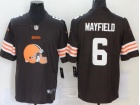 Cleveland Browns #6 Baker Mayfield Brown Big Logo Limited Jersey