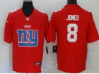 New York Giants #8 Daniel Jones Red Big Logo Limited Jersey