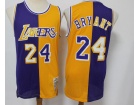 Los Angeles Lakers #24 Kobe Bryant Purple And Yellow Throwback Jersey