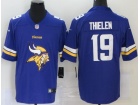 Minnesota Vikings #19 Adam Thielen Purple Big Logo Limited Jersey