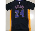 Los Angeles Lakers #24 Kobe Bryant Black Mamba Short Sleeves Jersey