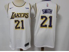 Los Angeles Lakers #21 Jr Smith White Jersey