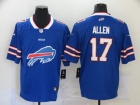 Buffalo Bills #17 Josh Allen Blue Logo Limited Jersey