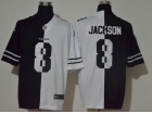 Baltimore Ravens #8 Lamar Jackson Black White Limited Jersey