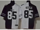 San Francisco 49ers #85 George Kittle Black White Limited Jersey