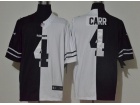 Oakland Raiders #4 Derek Carr Black White Limited Jersey