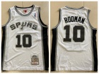 San Antonio Spurs #10 Dennis Rodman White 1993-94 Throwback Jersey