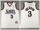 Philadelphia 76ers #3 Allen Iverson White 1997-98 Throwback Jersey