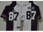 Kansas City Chiefs #87 Travis Kelce Black And White Limited Jersey