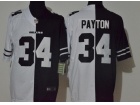 Chicago Bears #34 Walter Payton Black And White Limited Jersey