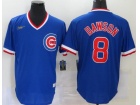 Nike Chicago Cubs #8 Andre Dawson Blue Throwback Jersey