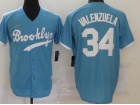 Nike Los Angeles Dodgers #34 Fernando Valenzuela Blue Throbwack Jersey