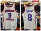 McDonald's All American #8 Kobe Bryant White with Blue Number Jersey