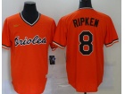 Nike Baltimore Orioles #8 Cal Ripken Orange Throwback Jersey