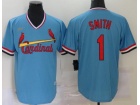 Nike St. Louis Cardinals #1 Ozzie Smith Blue Throwback Jersey