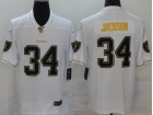 Oakland Raiders #34 Bo Jackson White Golden Limited Jersey