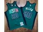 Boston Celtics #20 Ray Allen Green With Black Number Mitchness And Ness Jersey