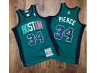 Boston Celtics #34 Paul Pierce Green With Black Number Mitchness And Ness Jersey