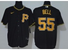 Nike Pittsburgh Pirates #55 Josh Bell White Cool Base Jersey