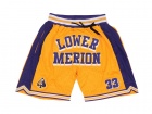 Lower Merion #33 Kobe Bryant Yellow Throwback Shorts