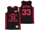 Lower Merion #33 Kobe Bryant Black with Red Name Basketball Jersey