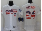 Nike Los Angeles Dodgers #8/24 Kobe Bryant White Flag Fashion Jersey