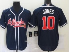 Nike Atlanta Braves #10 Chipper Jones Blue Cool Base Jersey