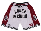 Lower Merion #33 Kobe Bryant White with Red Sides Throwback Shorts