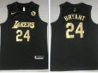 Los Angeles Lakers #24 Kobe Bryant Black Commemorative Edition Jersey